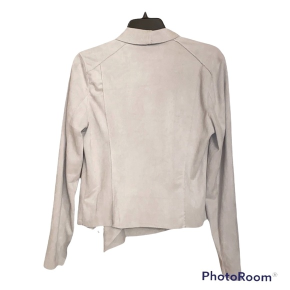 BLANK NYC Faux Suede Drape Jacket | Taupe | Medium - Picture 7 of 16
